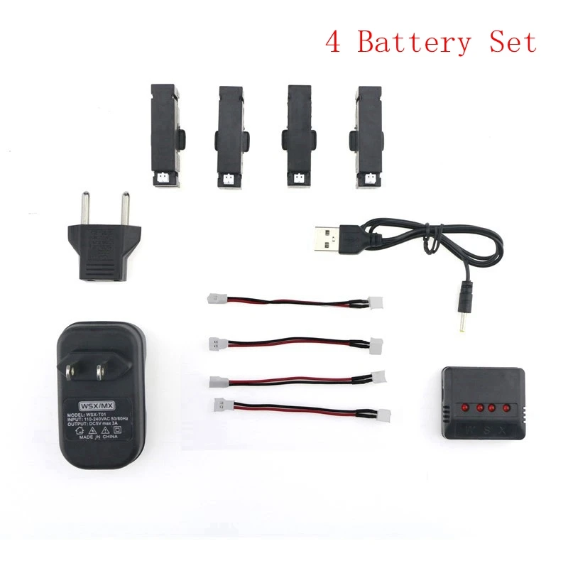 JJRC H37 Мини RC Квадрокоптер запасные части 4/5/6 шт 3 7 V 400mah 25C аккумулятор и зарядное