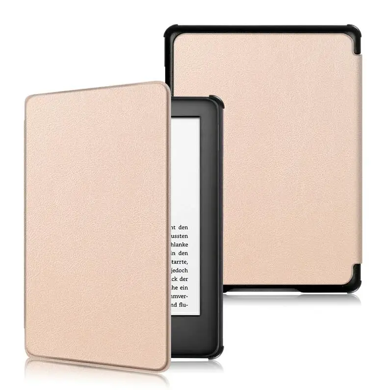 Gold Для Amazon все- Kindle 10th поколения бизнес-мультфильм 6,0 дюймов окрашенный принт из искусственной кожи флип сон умный чехол - Цвет: Gold