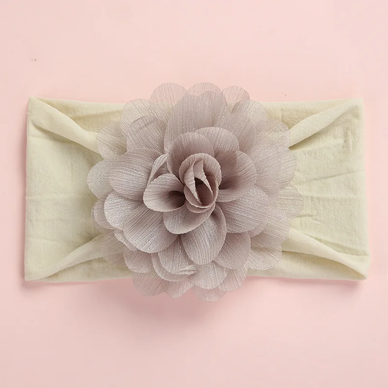 Повязка на голову детская с шифоновыми цветами 24 шт./лот|Аксессуары для волос