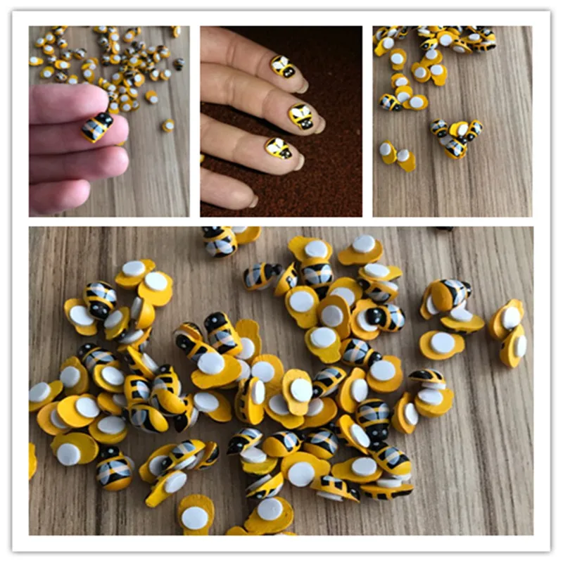 100 шт. мини пчела Божья коровка наклейки для скрапбукинга Diy пасхальные украшения