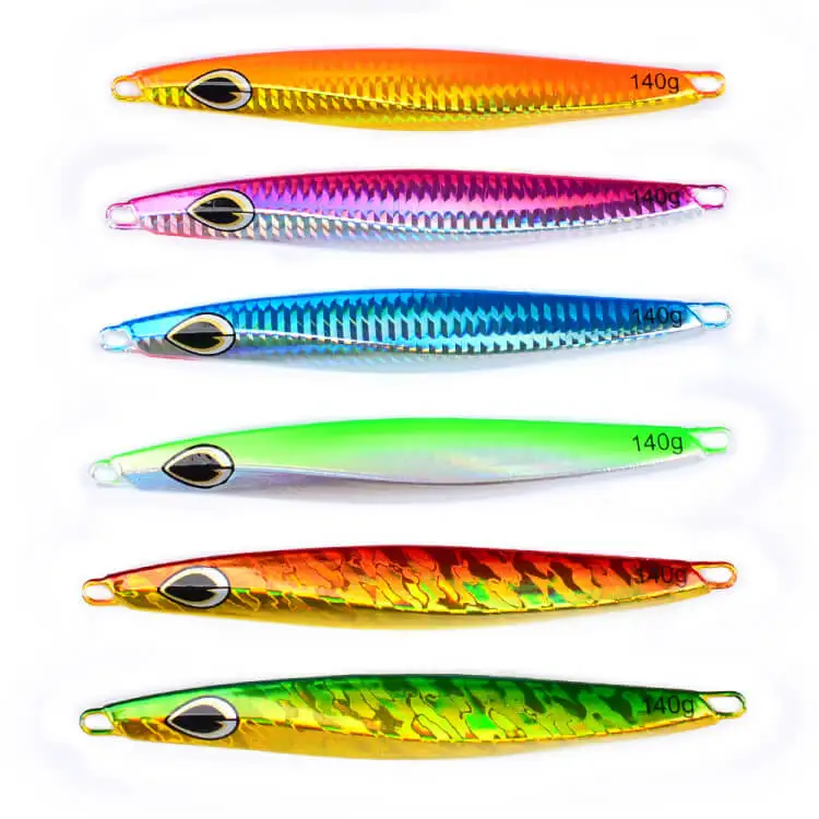 

6pcs Micro Jigs Metal Jigging Slow Pitch Jigs 140g 14.5cm Snapper Fishing Lures Bait Bionic Artificial Swimbait All Saltwater