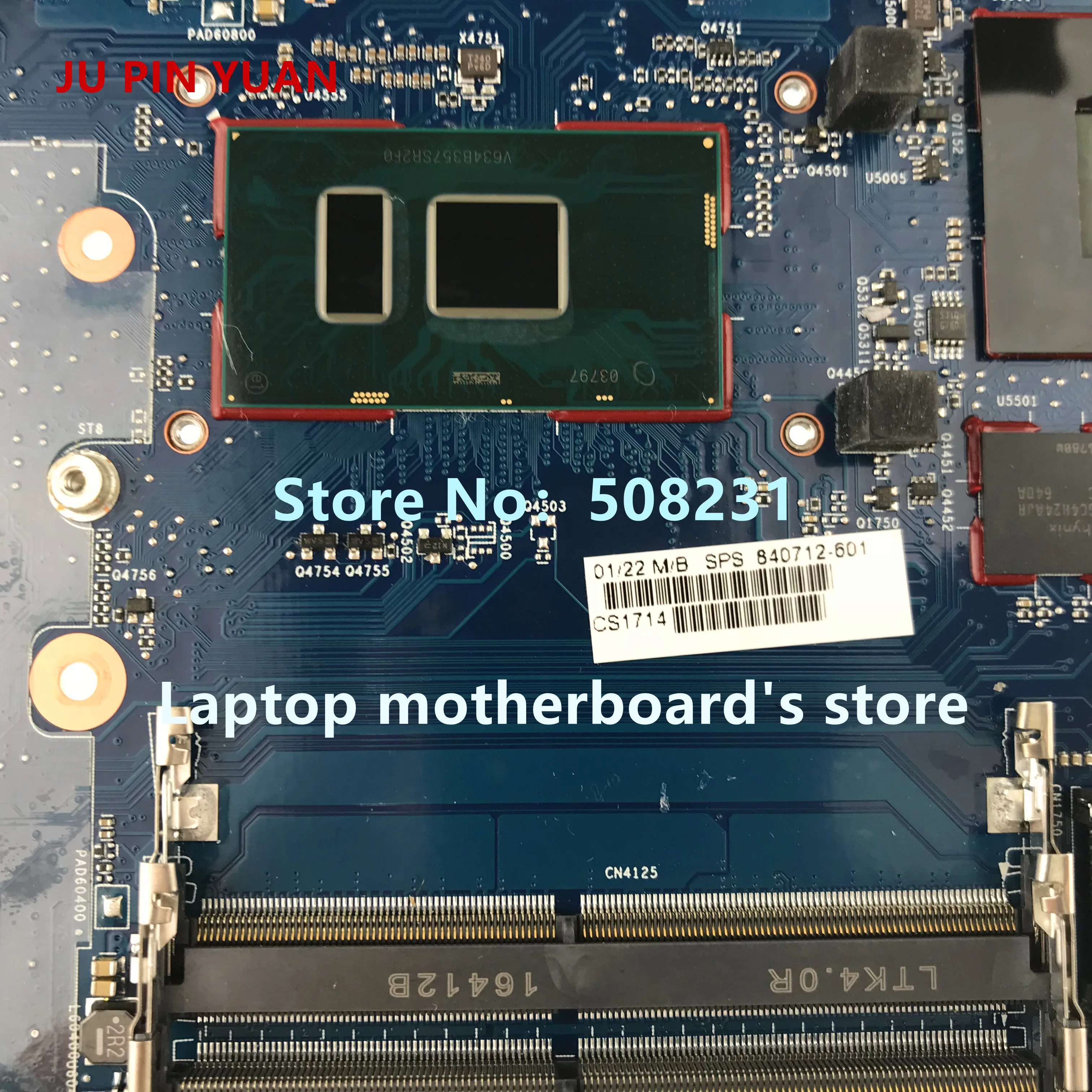 JU PIN Юань 601-903241 448.08J04.0011 для hp Pavilion x360 Кабриолет 13-u Материнская плата ноутбука PentN3710 полностью протестирована