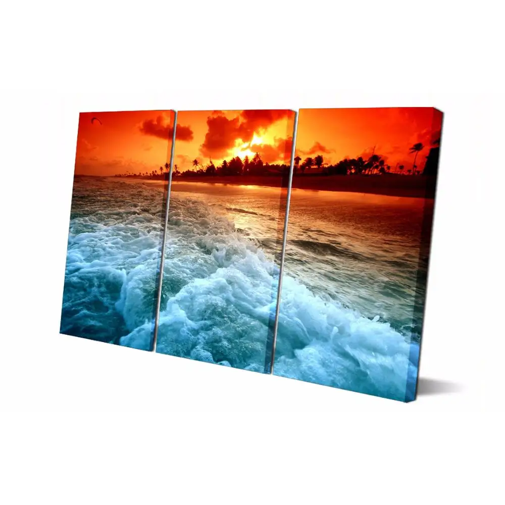 

Drop shipping 3 Panel printed painting Seascape painting Wall Art Picture Home Decoration Living Room Modern painting LS782
