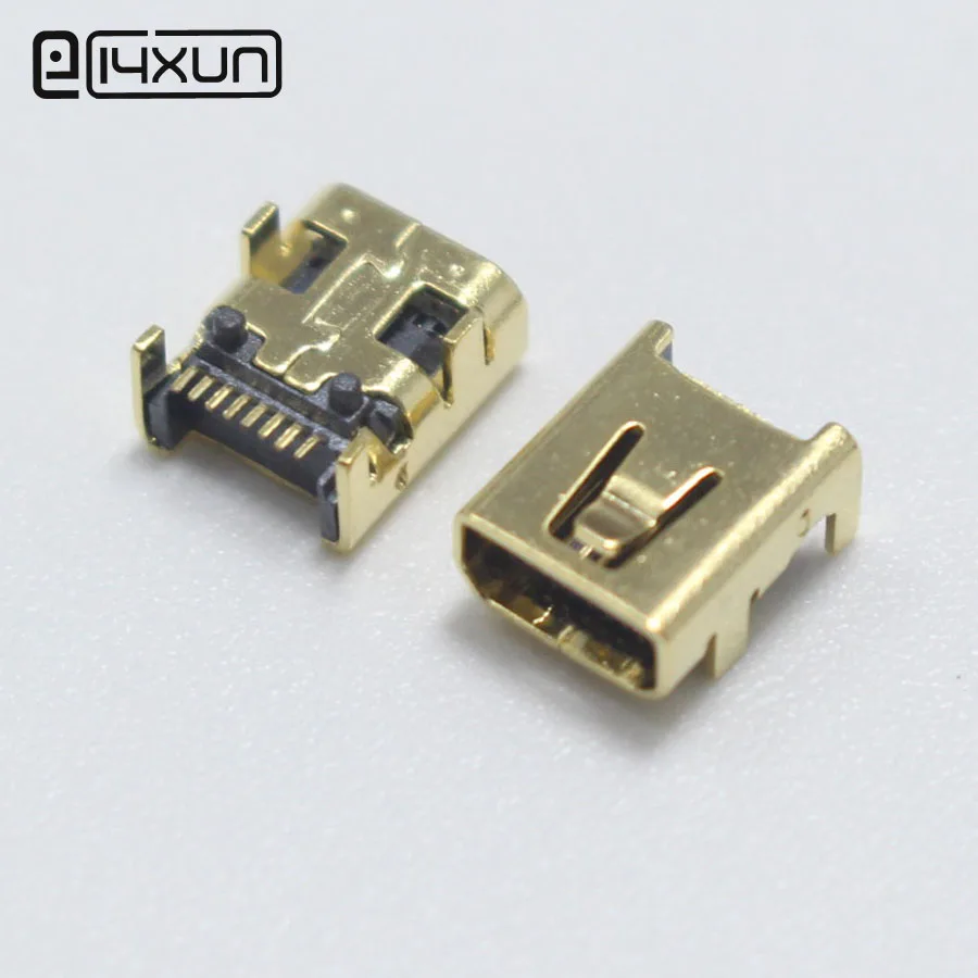 2 шт. мини USB 8 контактный разъем для сварки Позолоченный DIP цифровой