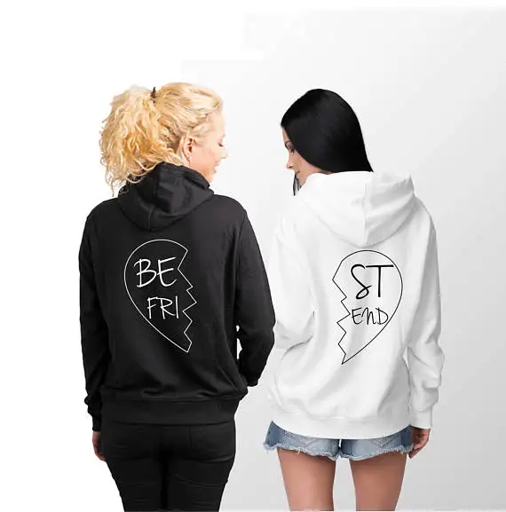 Толстовки Skuggnas с надписью Best Friend свитшот best friend повседневные топы рукавами
