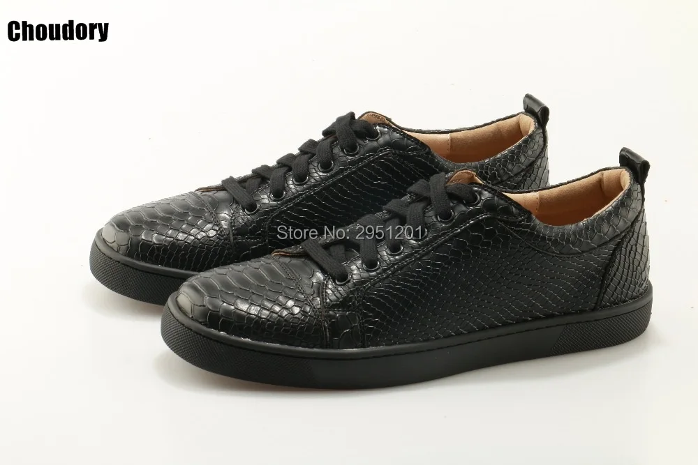 Luxury Designer Men Spikes Flats Shoe Red Black Studded Rivet Male Casual Shoes Lace up Flat | Обувь