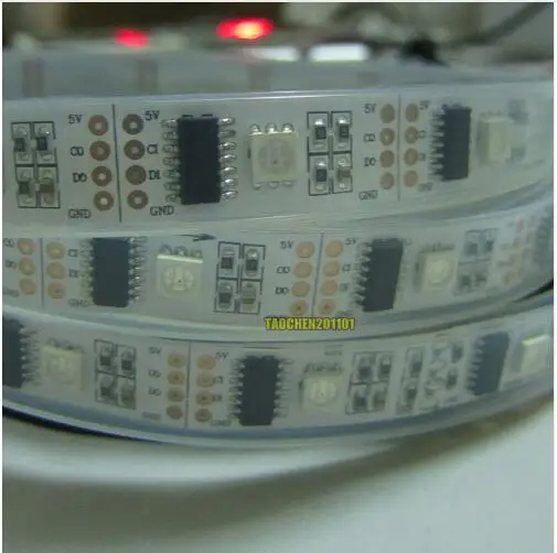 Быстрая доставка 5 м в WS2801 цифровая полоса 32 IC 32led IP67 + T-1000S контроллер В/15A