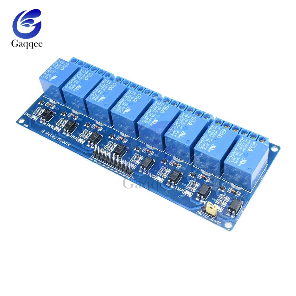 Релейный модуль постоянного тока 5 В 8 каналов спиральный для Arduino Raspberry Pi DSP AVR PIC ARM