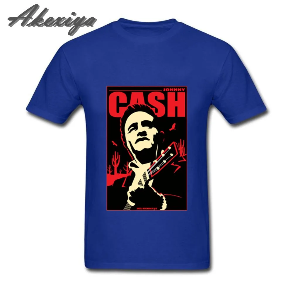 Мужская приталенная футболка с коротким рукавом johny Cash черная Повседневная