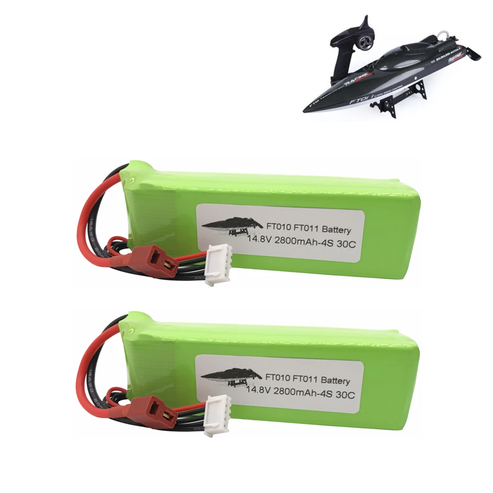 2 шт. 2800 мА/ч 14 8 в батарея RC 4s Lipo 30C 803496 для FT010 FT011 радиоуправляемая лодка вертолет