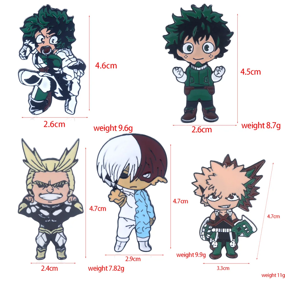 RJ мой герой Академия Броши заколки DEKU Midoriya Izuku Bakugou отворот чокер колье для ключей