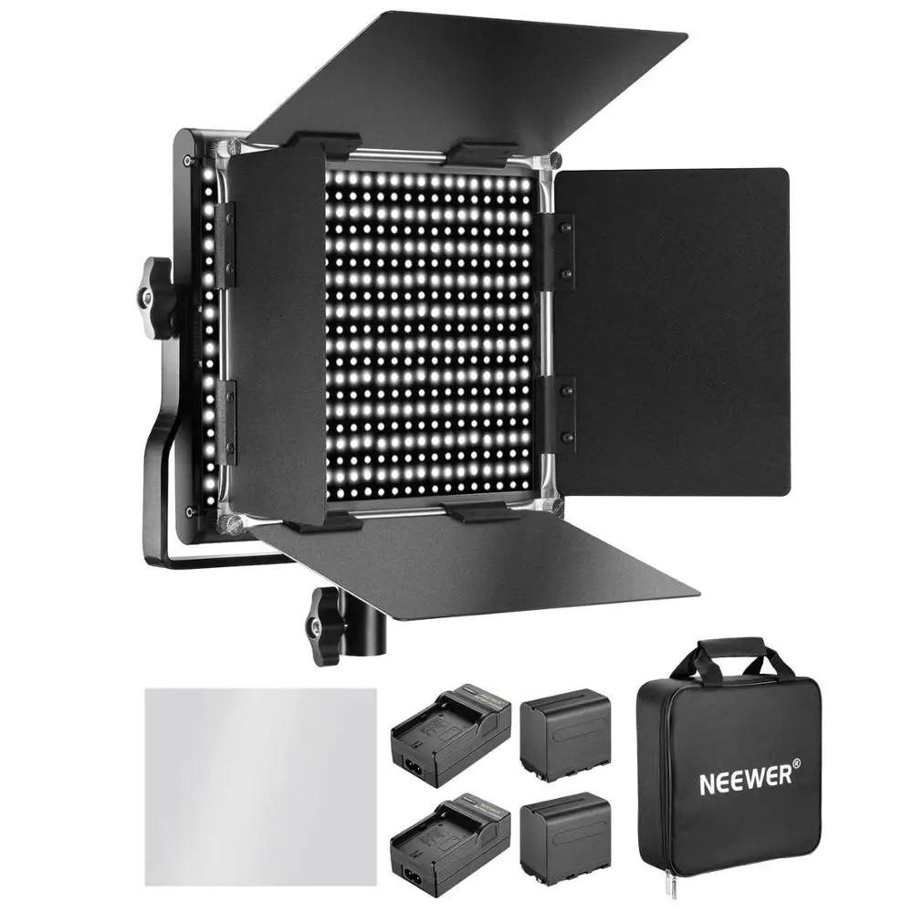 Neewer Dimmable двухцветный 660 светодиодный видео свет с перезаряжаемой батареей 6600mAh и