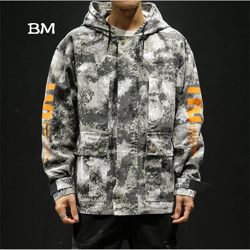 streetwear hip hop tactical jacket high quality camouflage men military korean clothes 5xl camo coat oversized hoodie | Мужская одежда