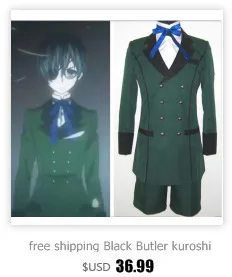 Черный Дворецкий Kuroshitsuji Ciel Phantomhive костюм Emboitement Sebasti Kuroshitsuji аристократ Косплей Костюм