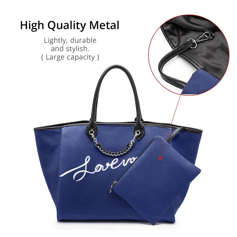 Lovevook Handbag Women Shopping Bag Set Canvas PU Leather Purses and Handbags Female Tote School Bags for 2020 |