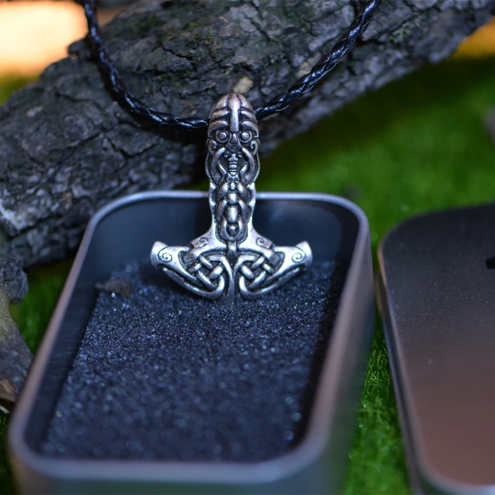 10 шт. Langhong Vikings ожерельлье молоток Тора молот амулет кулон ожерелье скандинавские