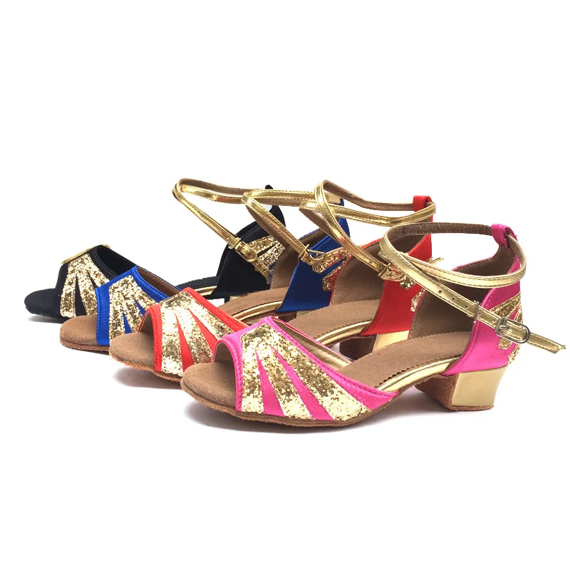 Новая обувь для латинских танцев на низком каблуке Обувь бальных сальсы танго