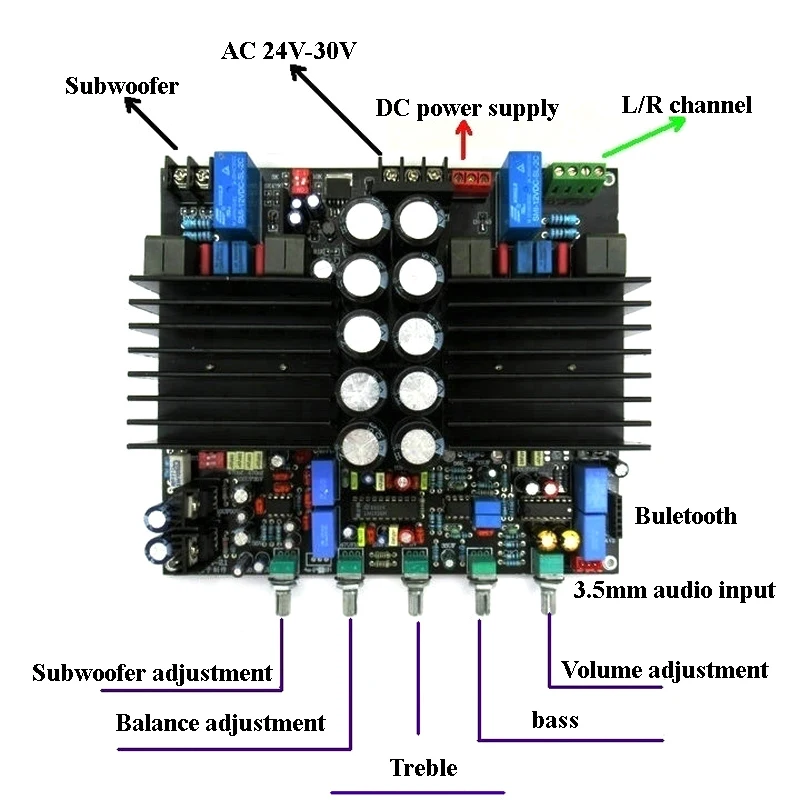 Tda8954-th 2,1 Bluetooth цифровой усилитель плата 210 Вт* 2 HIFi собранная Amplificador пластина LM1036+ NE5532 усилители доска C6-003