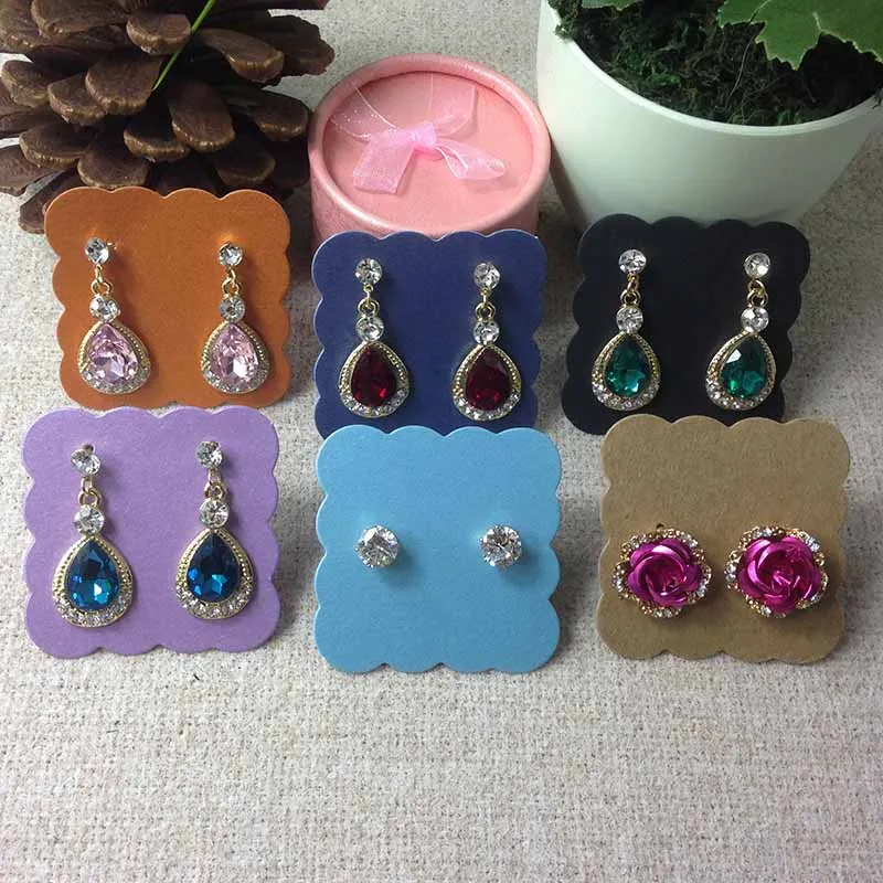 1 пара пустые жемчужные цвета серьги-карты лот = 200 карт + ОПП-пакетов ювелирные