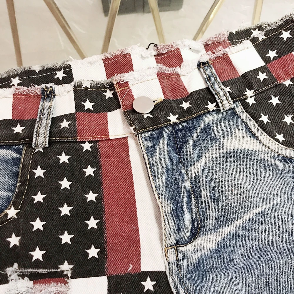 Женские джинсовые шорты с высокой талией летние Бренда DS Jeans 2019|Женские шорты| |