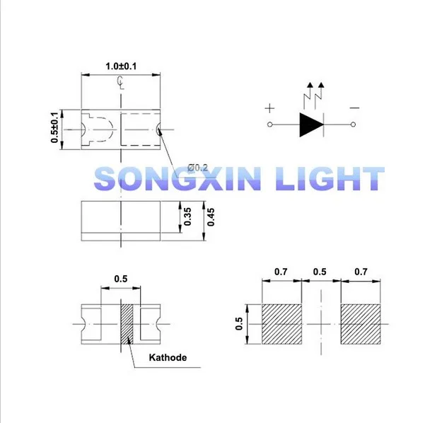 3000 шт. 0402 теплый белый SMD (1005) светодиодный чип поверхностного монтажа SMT