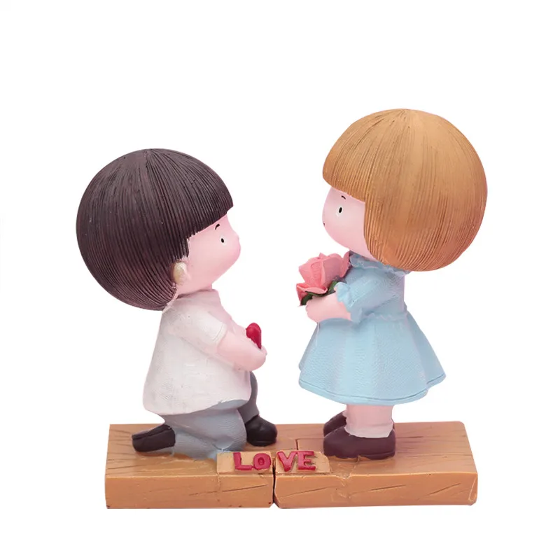 Европейские Мультяшные фигурки для влюбленных пар из смолы дома спальни входа
