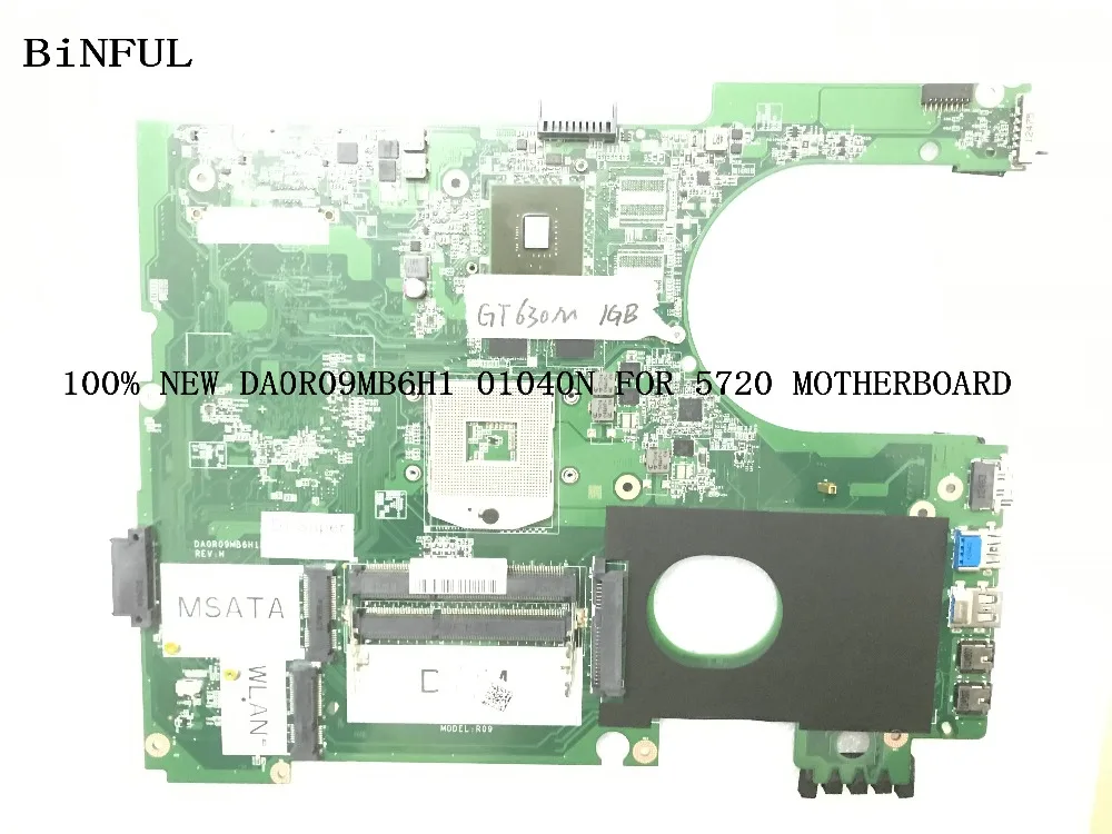 BiNFUL 01040N основная плата для DELL INSPIRON 5720 Материнская плата ноутбука GT630M 1 Гб ВИДЕО КАРТЫ сравнить перед заказом