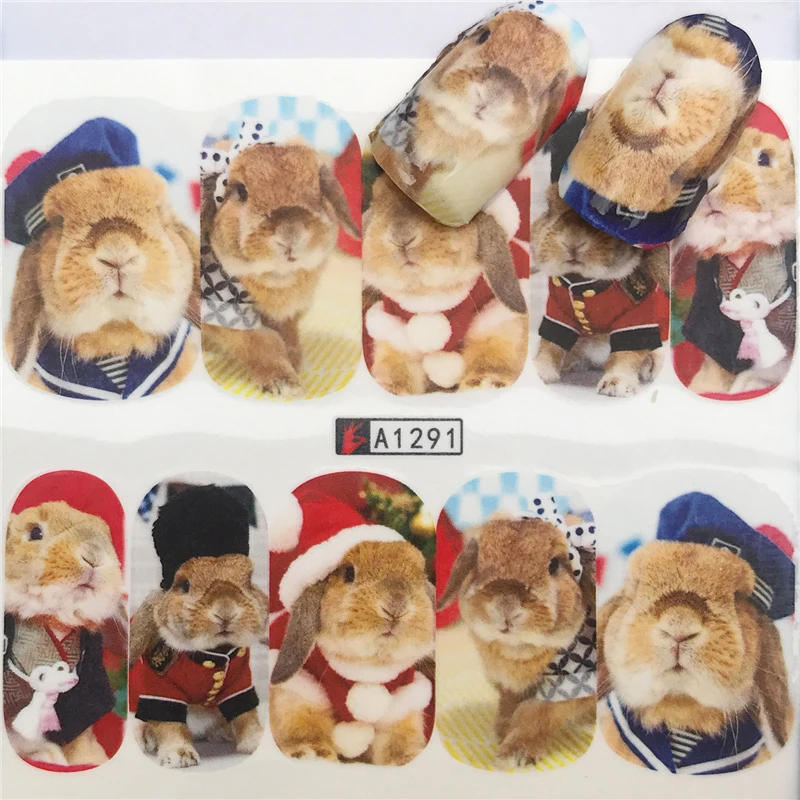 Фвк 1 лист смешанные цветы наклейки для нейл арта переводные ногтей украшения