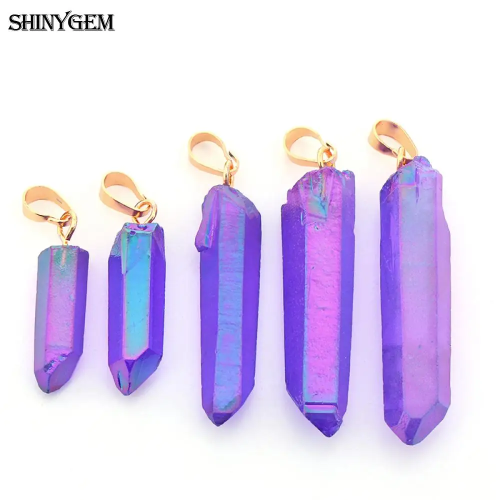 ShinyGem 5 шт 26 50 мм неправильный натуральный кварцевый кристалл столб кулон чакра