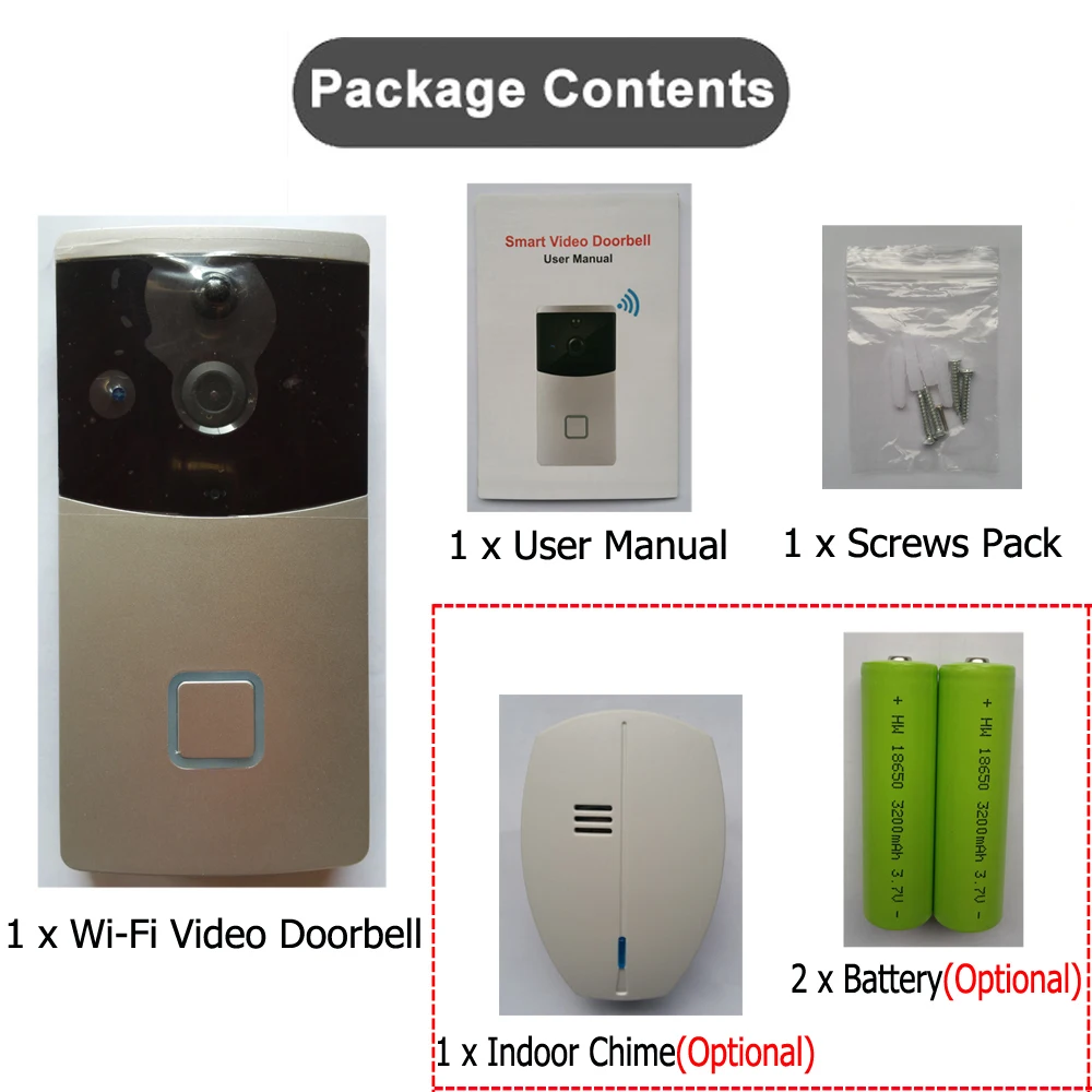 CUSAM видеодомофон беспроводной WIFI видео домофон дверной звонок IP камера 720P HD камерой двухстороннее аудио видеоглазок ночное видение Датчик движения видеозвонок видеодомофоны с батарея Аккумулятор