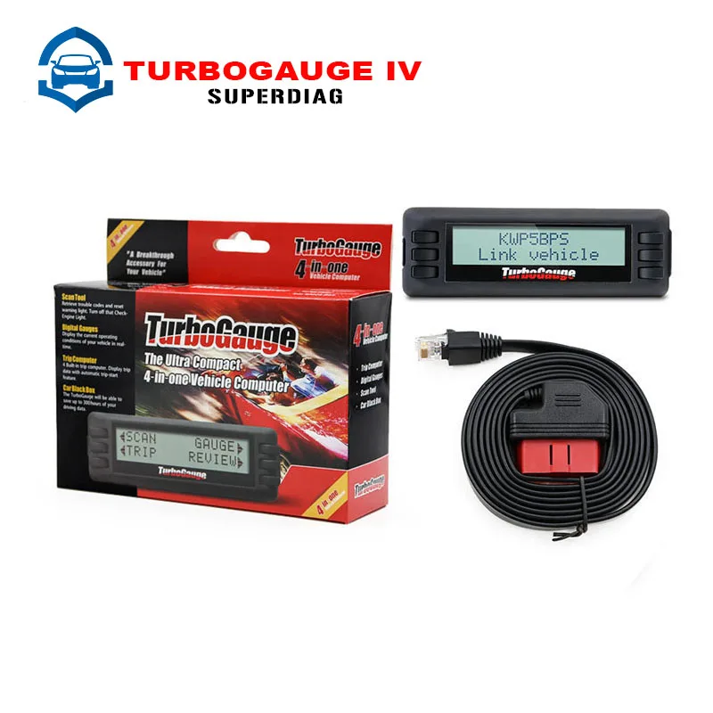 Новый 4 в 1 Turbogauge IV Бортового Компьютера Автомобиля OBDII/EOBD автомобиль маршрутный