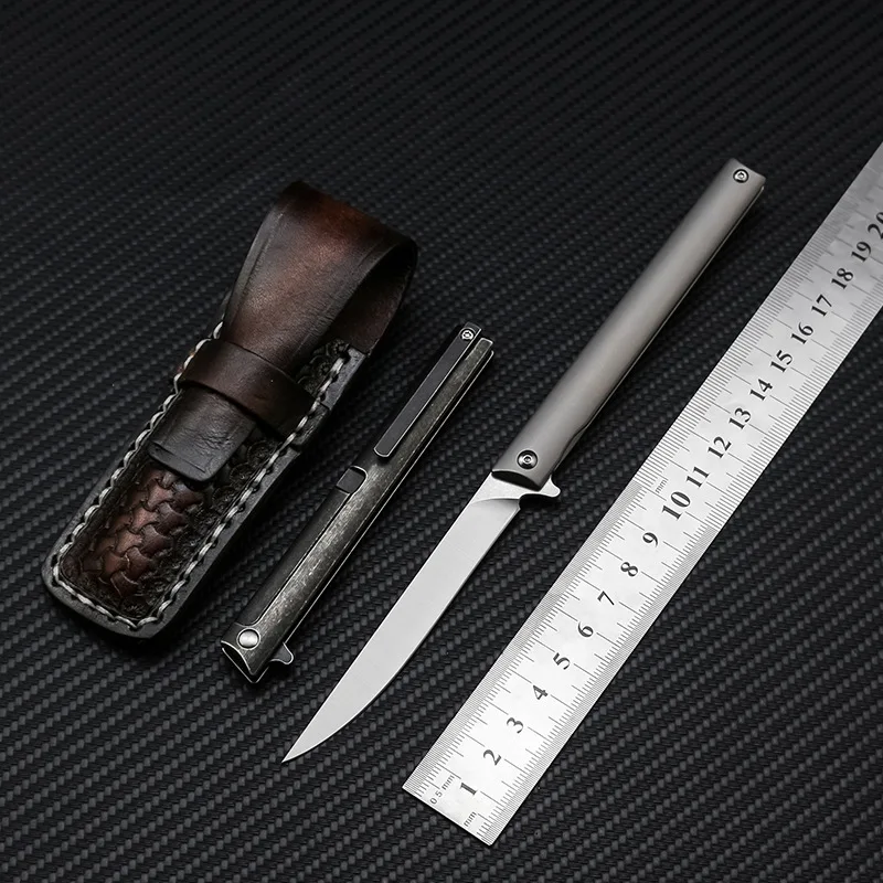 

M390 стальное лезвие, тактический армейский нож для выживания, кемпинга, TC4, титановый сплав, ручка, охотничий нож для улицы, с ножом, 60 HRC, остры...