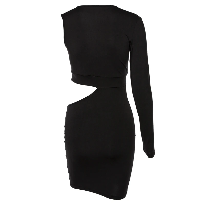 Для женщин Мода выдалбливают Глубокий V образным вырезом vestido de festa корейское