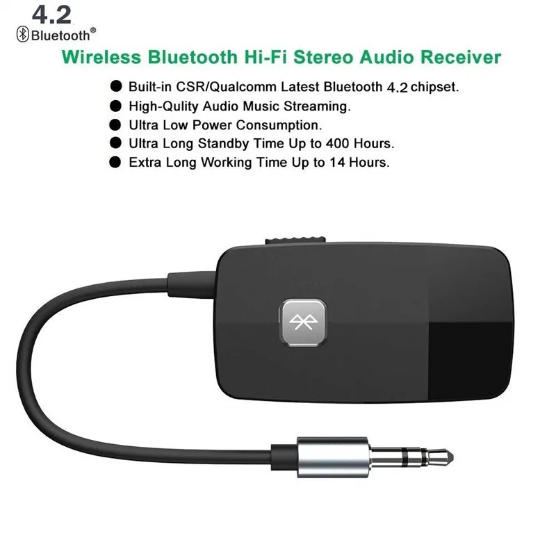 Bluetooth 4 2 приемник с 3 5 мм RCA Jack портативный беспроводной аудио адаптер для