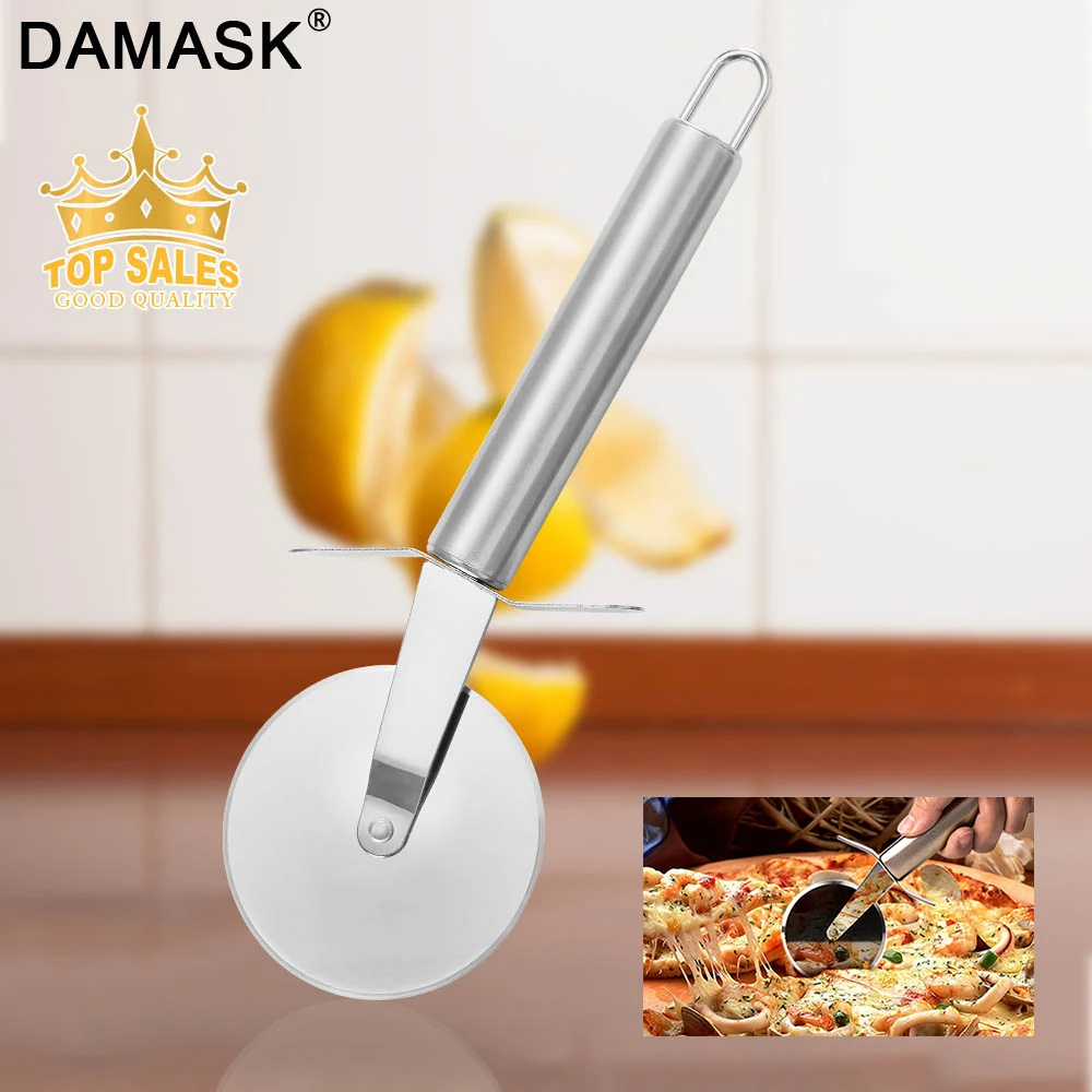 Резак для пиццы Damask домашний семейный нож для пиццы из нержавеющей стали инструменты для пиццы нарезка выпечки паста обрезчик теста кухонные колеса