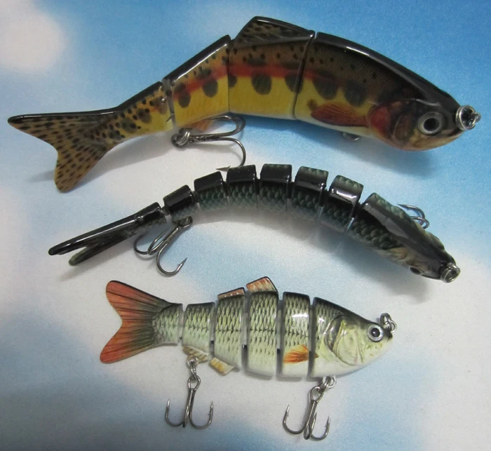 Комплект из 3 предметов мульти сочлененной рыболовные приманки наживка воблер 3D
