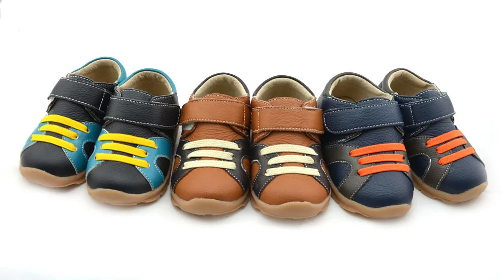 Детская повседневная обувь Новинка 2017 года Весенняя детская из натуральной кожи