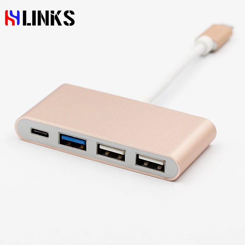 Портативный 4 Порты и разъёмы Тип usb C 3 1 Multi адаптер USB 0 концентратора Металл