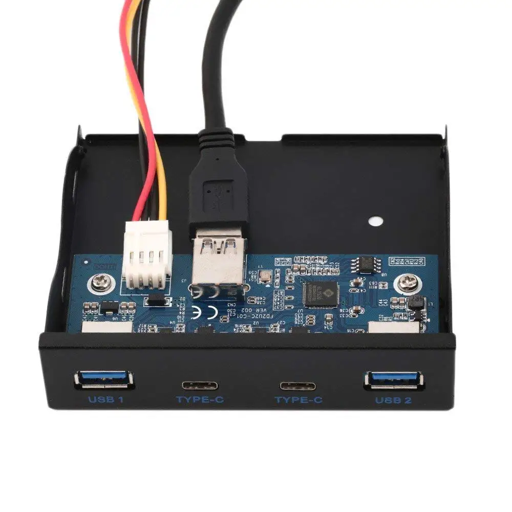 10 1 дюймовый флоппи накопитель с передней панелью 2 порта USB 3 5 и 0 Type C 20 контактным
