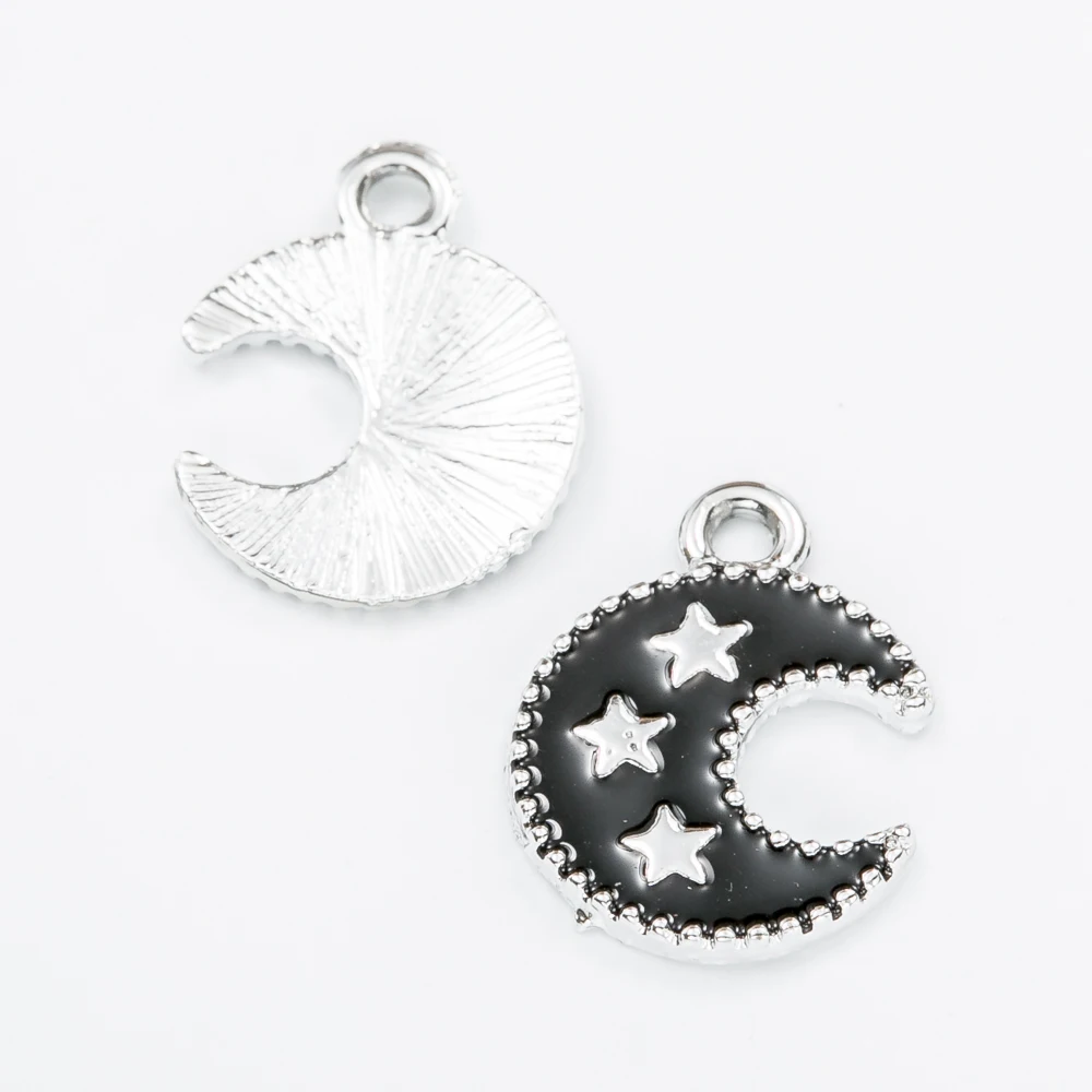 40 шт. высокое качество звезда и Луна Эмаль сплав ювелирные изделия головной убор