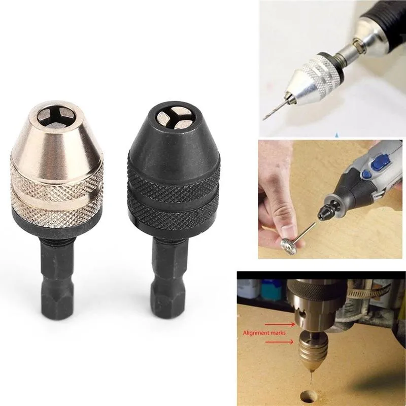 

0.3-6.5mm Twist Drill Chuck Screwdriver Adapter with 1/4 Hex Shank Three Claw for Electric Grinder Hex Drive Power Tools Parts