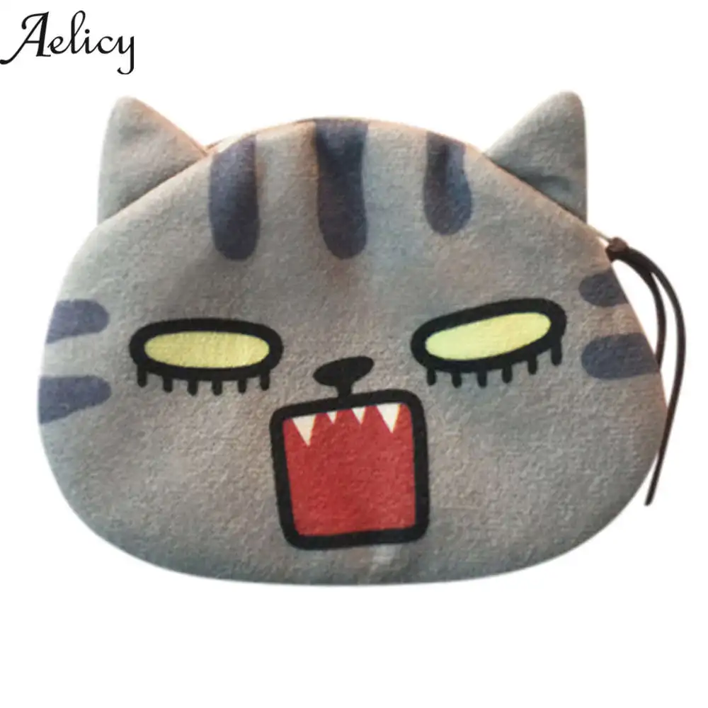 Aelicy Роскошный милый кошелек с мультяшными животными для монет чехол держатель