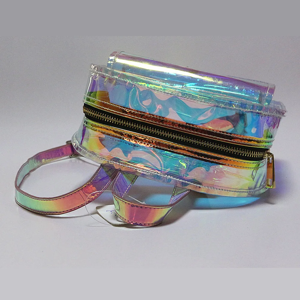 Мода Голограмма сумка лазерная мини рюкзак с блестками голографическая Harajuku