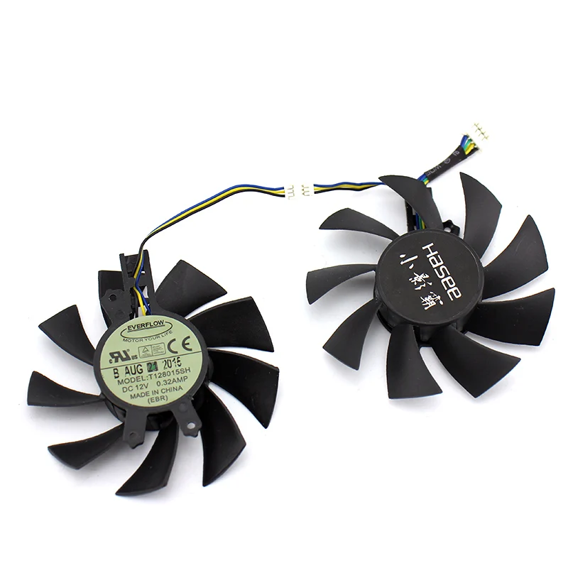 Вентилятор охлаждения для видеокарты Hasee GM50Ti GTX750Ti GTX950 T128015SH 75 мм 49*46*17 12 В