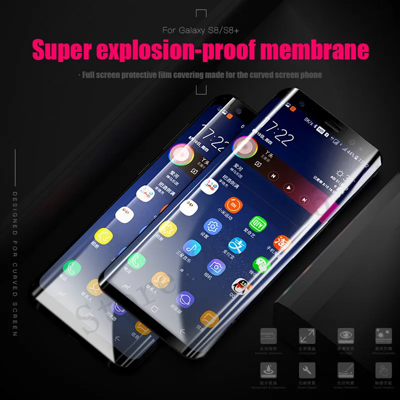 4D изогнутое Полностью закаленное стекло для samsung Galaxy S8 S9 Plus Защитная крышка для экрана взрывозащищенное стекло для samsung S8 Note 8