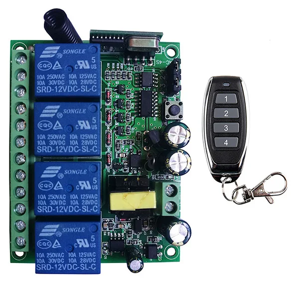 AC110V 220V 230V 4CH 4 CH 10A реле RF Беспроводной дистанционного Управление переключатель