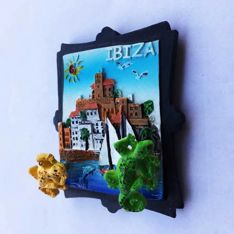 Lychee Испания Ибица ящерица магнитная наклейка на холодильник креативный магнит