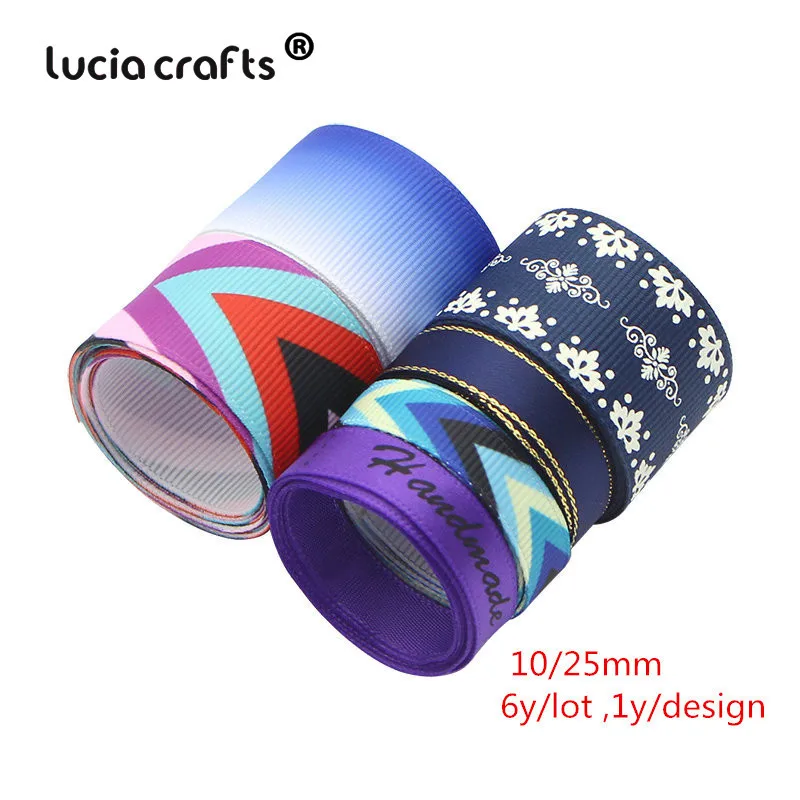 040054288 Style21 6y Lucia crafts 6 ярдов много вариантов печатные корсажные ленты лук Ремесло DIY Швейные материалы ручной работы аксессуары S0309 - Цвет: 040054288 Style21 6y