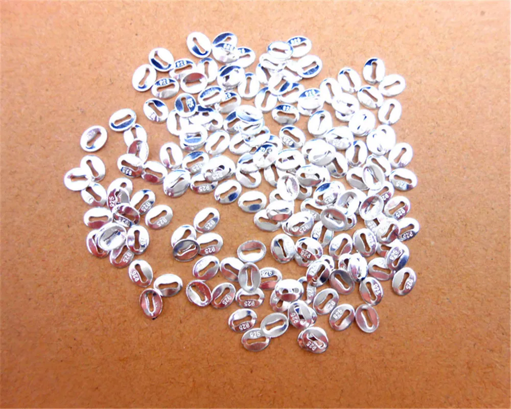 

Free 500Pcs A Lot 925 Sterling Silver Findings Italy Italian Silver S925 Oval Hallmark 925 Tag FY-21