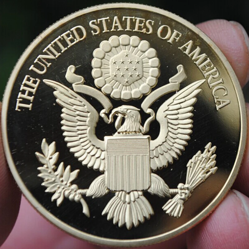 Американская Национальная эмблема сувенирные монеты значок США Серебряная